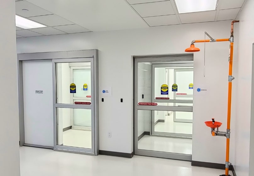 Sliding Doors for a Covid Lab